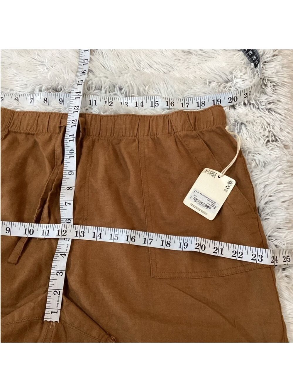 a.n.a. A New Approach brown pull on drawstring waist shorts Woman’s XL - Picture 5 of 11